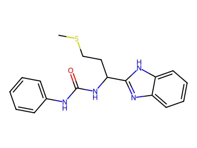 1-[1-(1H-benzimidazol-2-yl)-3-(methylsulfanyl)propyl]-3-phenylurea structure