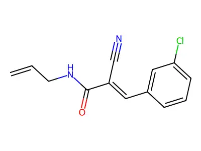 3-(3-chlorophenyl)-2-cyano-N-(prop-2-en-1-yl)prop-2-enamide structure