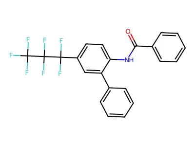 N-[5-(Heptafluoropropyl)[1,1'-biphenyl]-2-yl]benzamide structure