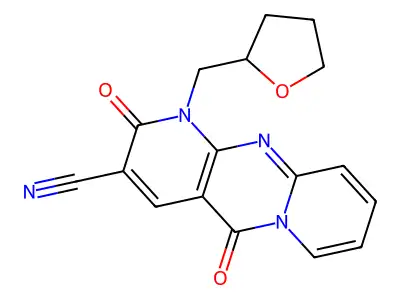 2H-Dipyrido[1,2-a:2',3'-d]pyrimidine-3-carbonitrile, 1,5-dihydro-2,5-dioxo-1-[(tetrahydro-2-furanyl)methyl]- structure