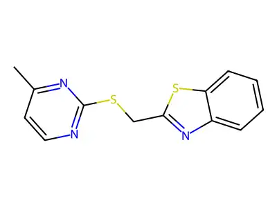 2-(Benzothiazol-2-ylmethylthio)-4-methylpyrimidine structure
