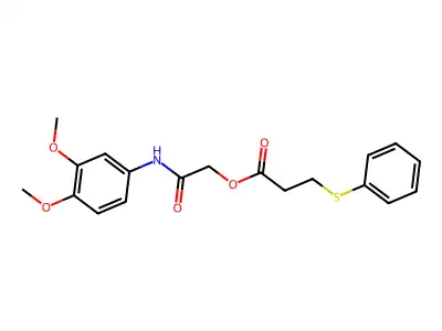 [2-(3,4-Dimethoxyanilino)-2-oxoethyl] 3-phenylsulfanylpropanoate structure