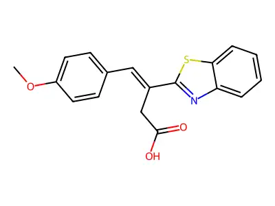 3-(1,3-Benzothiazol-2-yl)-4-(4-methoxyphenyl)but-3-enoic acid structure