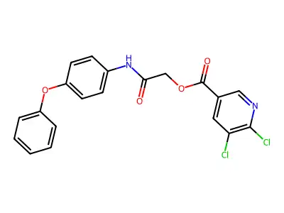 [(4-Phenoxyphenyl)carbamoyl]methyl 5,6-dichloropyridine-3-carboxylate structure