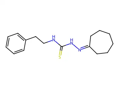 1-(Cycloheptylideneamino)-3-(2-phenylethyl)thiourea structure