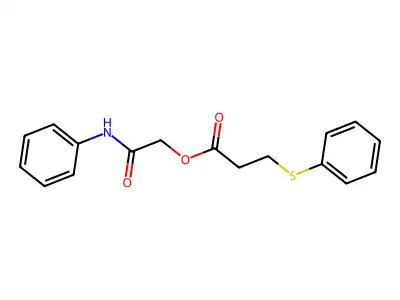 (2-Anilino-2-oxoethyl) 3-phenylsulfanylpropanoate structure