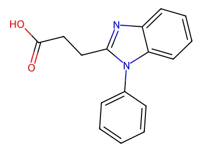 3-(1-phenyl-1H-1,3-benzodiazol-2-yl)propanoic acid structure