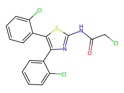 N-[4,5-Bis-(2-chloro-phenyl)-thiazol-2-yl]-2-chloro-acetamide structure