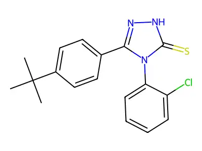 5-(4-tert-Butyl-phenyl)-4-(2-chloro-phenyl)-4H-[1,2,4]triazole-3-thiol structure