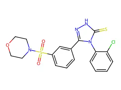 4-(2-chlorophenyl)-5-[3-(morpholine-4-sulfonyl)phenyl]-4H-1,2,4-triazole-3-thiol structure