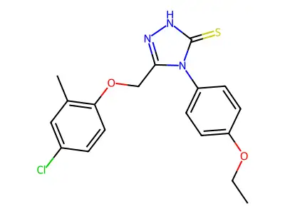 5-(4-chloro-2-methylphenoxymethyl)-4-(4-ethoxyphenyl)-4H-1,2,4-triazole-3-thiol structure
