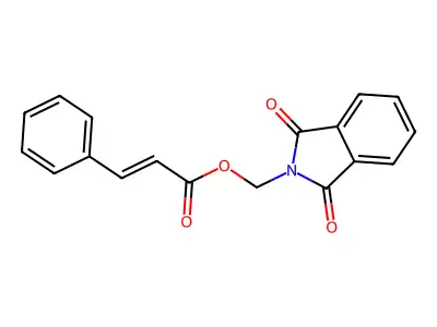 (1,3-dioxoisoindol-2-yl)methyl (E)-3-phenylprop-2-enoate structure