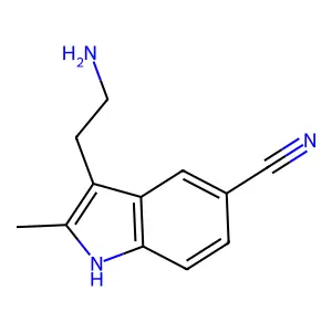 3-(2-aminoethyl)-2-methyl-1H-indole-5-carbonitrile structure