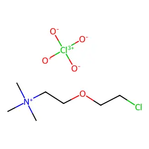 Ammonium, (2-(2-chloroethoxy)ethyl)trimethyl-, perchlorate structure