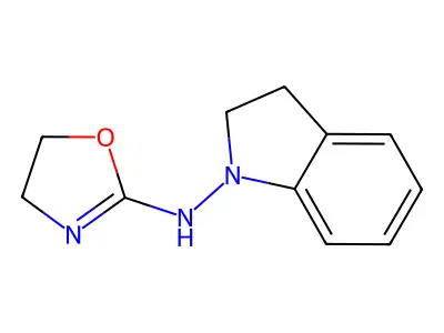 Indole, 1-(2-oxazolidinylideneamino)- structure