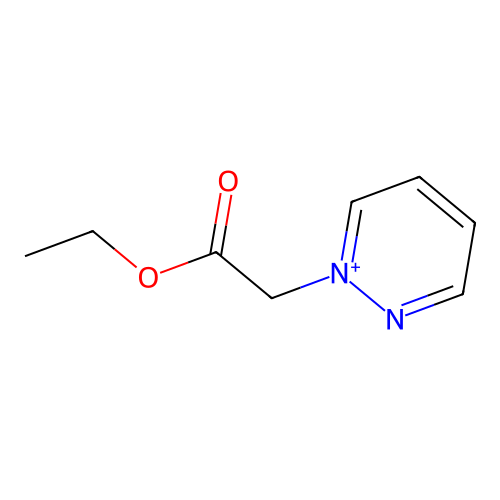 1-(2-Ethoxy-2-oxoethyl)pyridazin-1-ium structure
