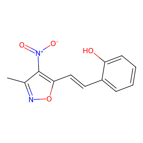 2-[2-(3-Methyl-4-nitro-1,2-oxazol-5-yl)ethenyl]phenol structure