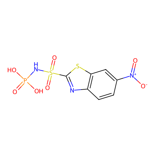 [(6-Nitro-1,3-benzothiazol-2-yl)sulfonylamino]phosphonic acid structure