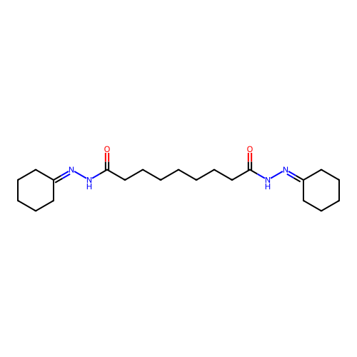 N'~1~,N'~9~-dicyclohexylidenenonanedihydrazide structure