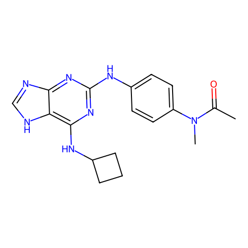 N-(4-((6-(Cyclobutylamino)-9H-purin-2-yl)amino)phenyl)-N-methylacetamide structure