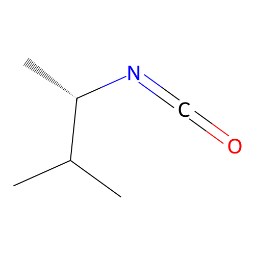 (2S)-2-isocyanato-3-methylbutane structure