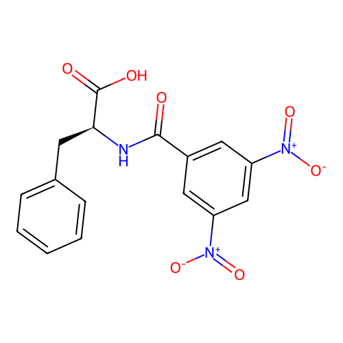 Phenylalanine, N-(3,5-dinitrobenzoyl)- structure