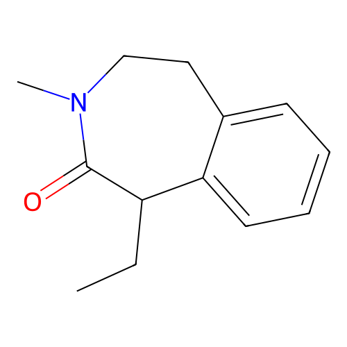 1-ethyl-3-methyl-1,3,4,5-tetrahydro-2H-3-benzazepin-2-one structure