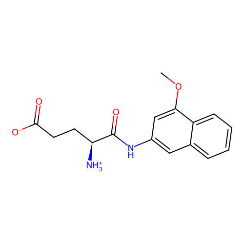 (4S)-4-azaniumyl-5-[(4-methoxynaphthalen-2-yl)amino]-5-oxopentanoate structure