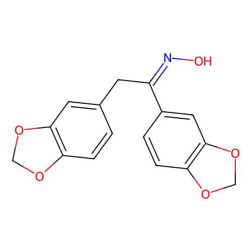 (NZ)-N-[1,2-bis(1,3-benzodioxol-5-yl)ethylidene]hydroxylamine structure