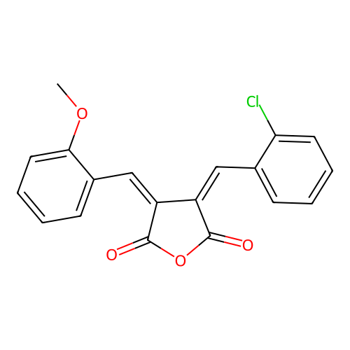 (3E,4Z)-3-[(2-chlorophenyl)methylidene]-4-[(2-methoxyphenyl) structure