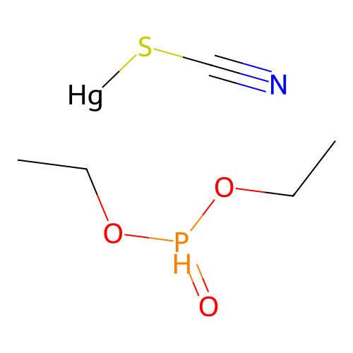 1-Ethoxyphosphonoyloxyethane;thiocyanatomercury structure