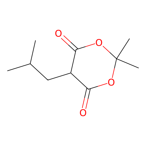 5-Isobutyl-2,2-dimethyl-1,3-dioxane-4,6-dione structure