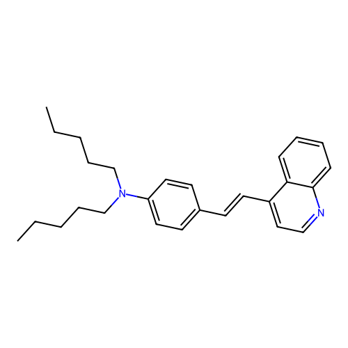 N,N-Dipentyl-4-(2-(4-quinolinyl)vinyl)aniline structure