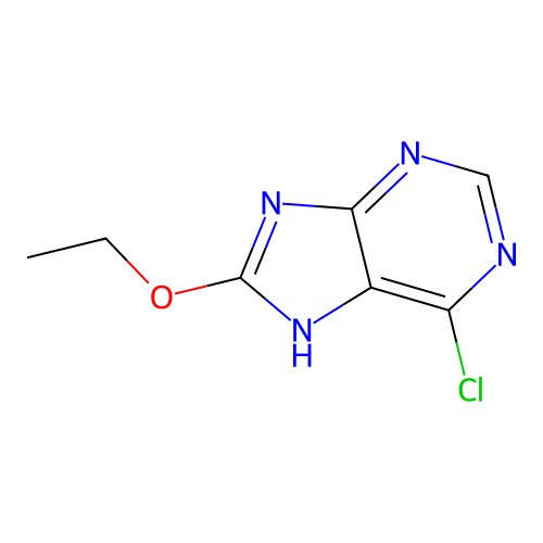 6-chloro-8-ethoxy-7H-purine structure