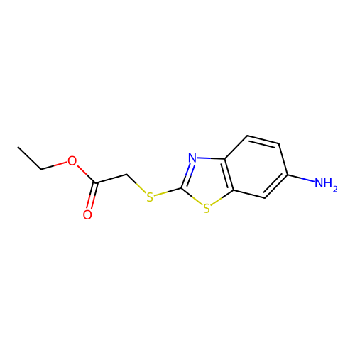 Ethyl [(6-amino-1,3-benzothiazol-2-yl)thio]acetate structure