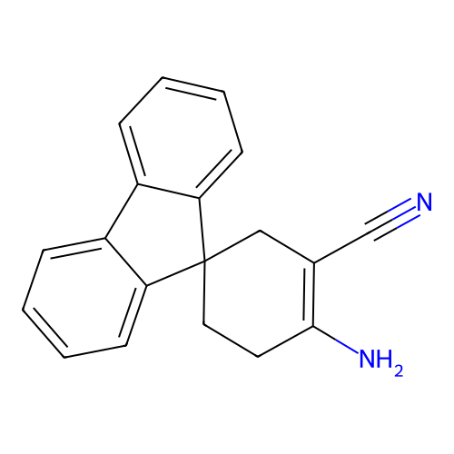 4-Aminospiro[cyclohex-3-ene-1,9'-fluorene]-3-carbonitrile structure