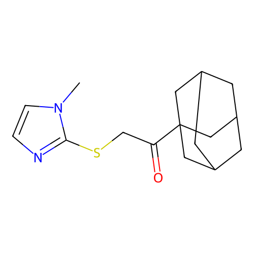 1-(1-Adamantyl)-2-(1-methylimidazol-2-yl)sulfanylethanone structure