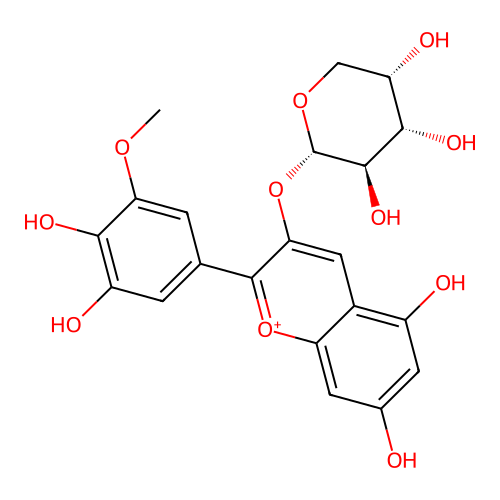 Petunidin 3-arabinoside cation structure