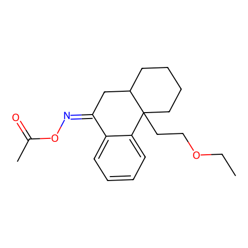 [(Z)-[4a-(2-ethoxyethyl)-1,2,3,4,10,10a-hexahydrophenanthren-9-ylidene]amino] acetate structure