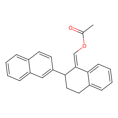 [(Z)-(2-naphthalen-2-yl-3,4-dihydro-2H-naphthalen-1-ylidene)methyl] acetate structure