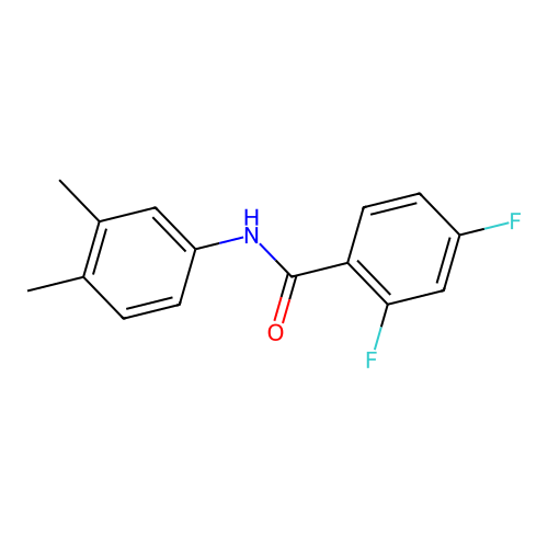 N-(3,4-dimethylphenyl)-2,4-difluorobenzamide structure