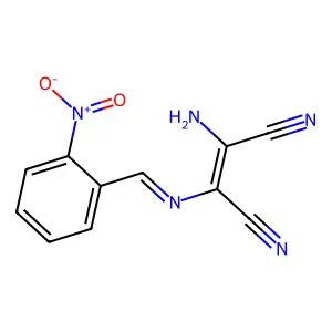 2-Amino-3-[(2-nitrophenyl)methylideneamino]but-2-enedinitrile structure