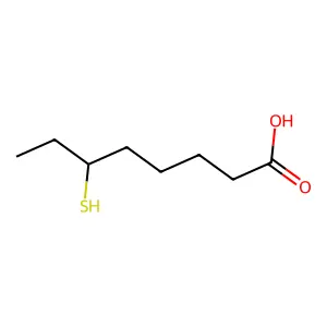 6-Sulfanyloctanoic acid structure