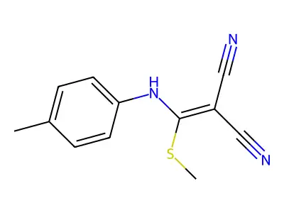 Propanedinitrile, [[(4-methylphenyl)amino](methylthio)methylene]- structure