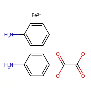 Iron, bis(benzenamine)(ethanedioato(2-)-O,O')- structure