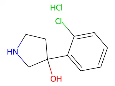 3-Pyrrolidinol, 3-(o-chlorophenyl)-, hydrochloride structure