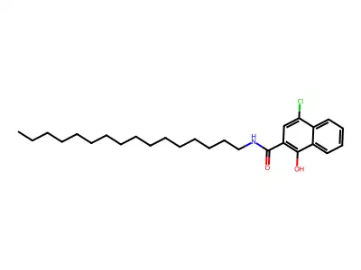 4-Chloro-N-hexadecyl-1-hydroxynaphthalene-2-carboxamide structure
