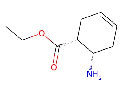 cis-6-Amino-cyclohex-3-enecarboxylic acid ethyl ester structure