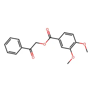 2-Oxo-2-phenylethyl 3,4-dimethoxybenzoate structure