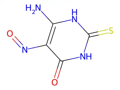 4-Amino-6-hydroxy-2-mercapto-5-nitrosopyrimidine structure